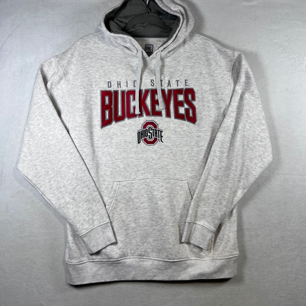 ProEdge Ohio State Buckeyes Hoodie Gray Embroidered Sweatshirt Mens Large